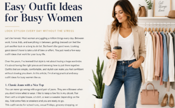 Easy Outfit Ideas for Busy Women